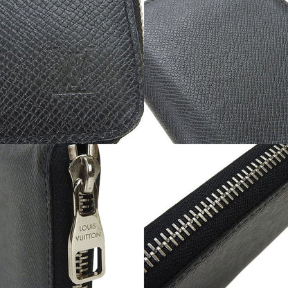 Louis Vuitton Long Wallet Zippy Wallet Vertical M32822 Taiga Black Ardoise