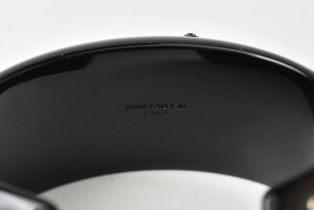 Saint Laurent Bangle Bracelet Saint Laurent Bangle Rhinestone Multicolor Black