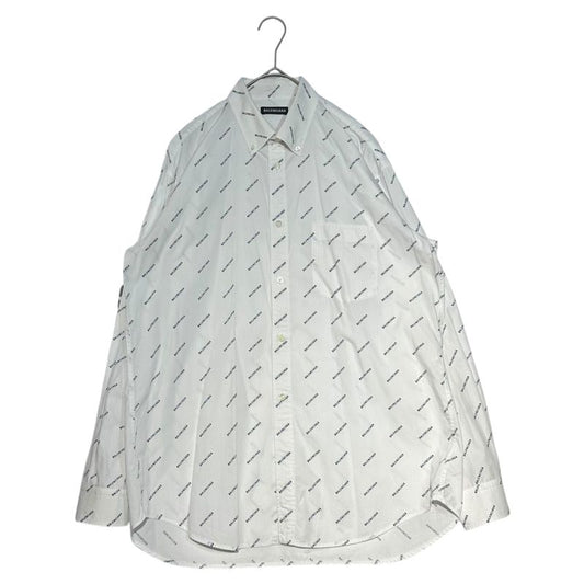 Balenciaga 18ss All Over Logo L S Shirt All Over Logo Long Sleeve Shirt