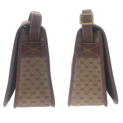 Gucci Old Gucci Sherry Line Brown Gold Hardware Leather 001 103 0551 Shoulder