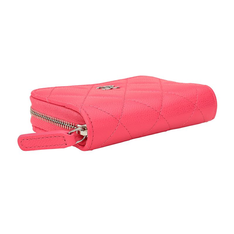Chanel Coin Case Classic ZIP COIN Purse Neon Pink