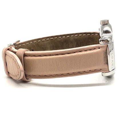 Bvlgari Solo Tempo St29s Quartz Date Pink Dial Leather Ladies Watch Stuck Junk