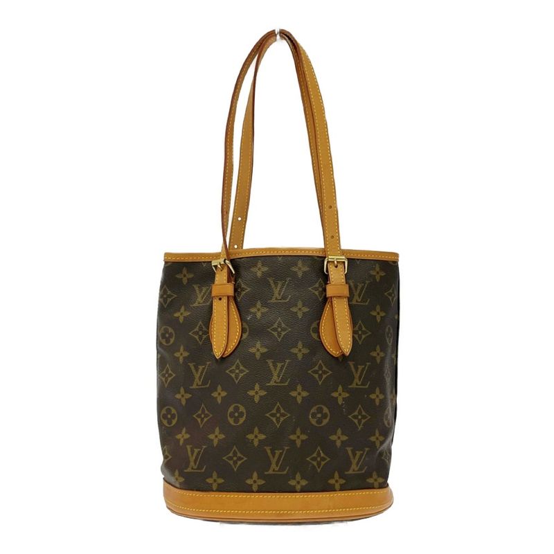 Louis Vuitton M42238 Monogram PVC Petit Bucket PM Brown 386879 Shoulder