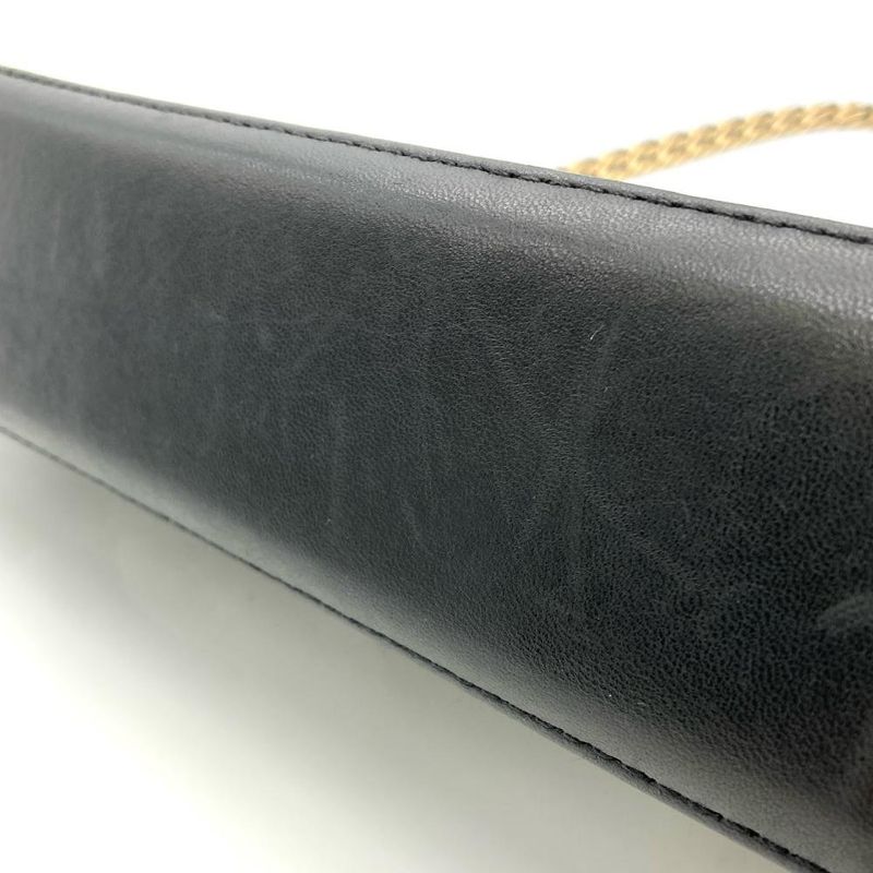 Chanel Chocobar Shoulder Bag Lambskin Black Gold Hardware