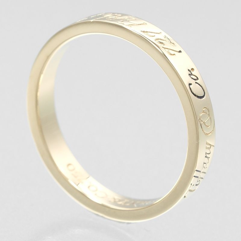 Tiffany & Co Notes 18K Yellow Gold Size 7.5 Ladies' 2.67g Ring