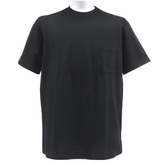 Hermes Short Sleeve T-Shirt H Embroidered T-Shirt Cotton Black L Black [box
