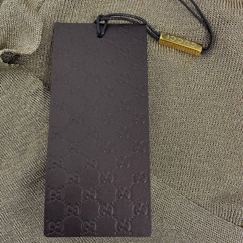 Gucci Cardigan Top Long Sleeves Gold Size L