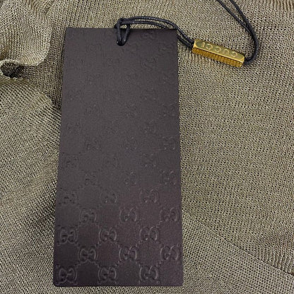 Gucci Cardigan Top Long Sleeves Gold Size L