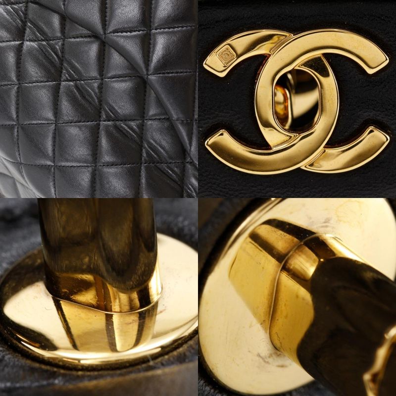 Chanel Parent Only Matelasse One Handle Lambskin Black Ladies Handbag