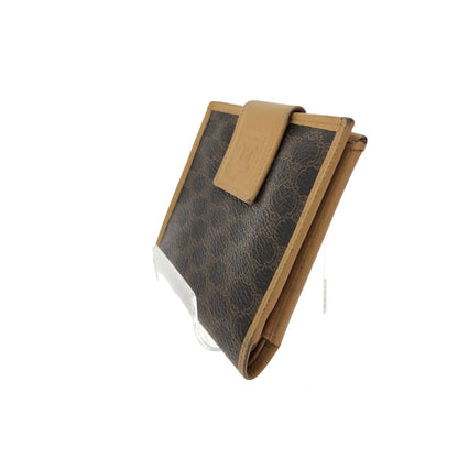 Celine Women's Bifold Wallet Compact Wallet Macadam Brown