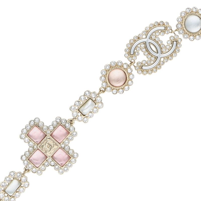 Chanel A21 K Rhinestone Multi-motif Necklace Women