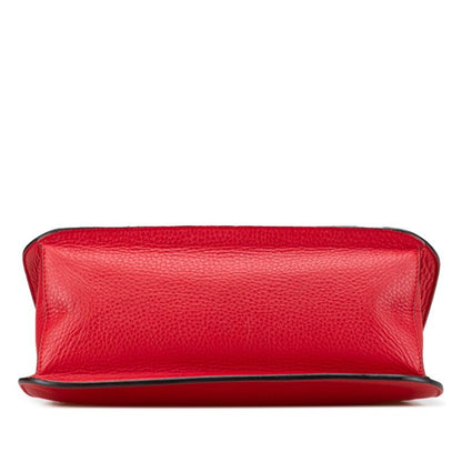 Gucci Bamboo Fringe Tassel Crossbody Shoulder Bag 370826 Red Leather Ladies