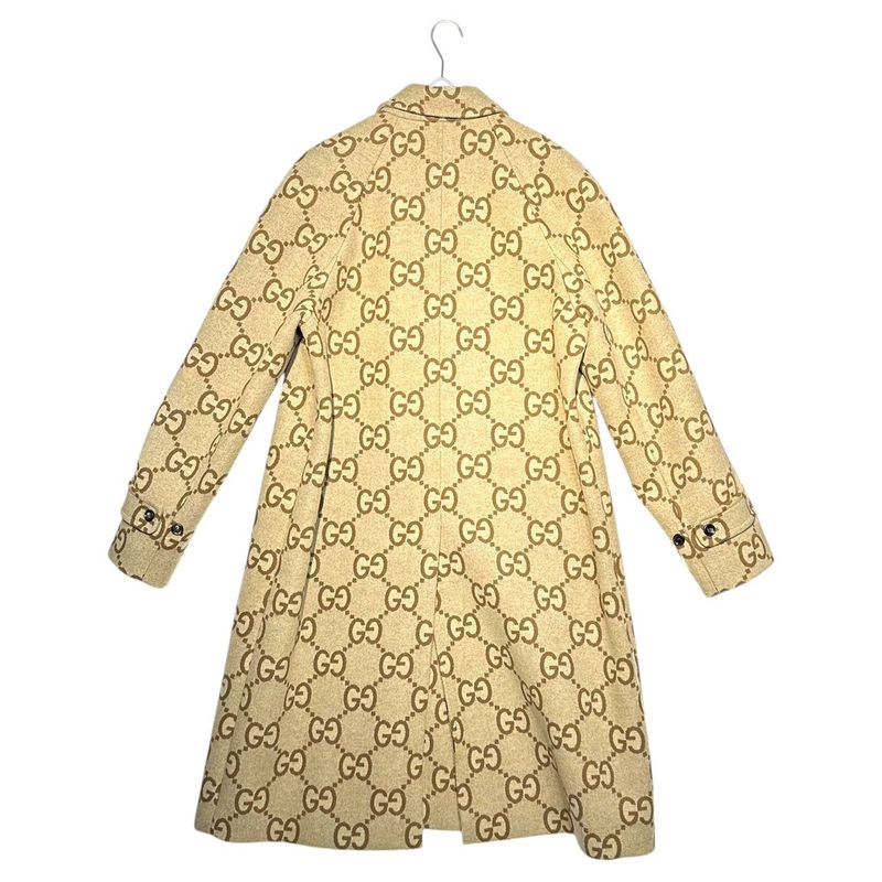 Gucci 22aw Jumbo GG Canvas Wool Car Coat 698708 Zait6 Jumbo GG Canvas Wool Car
