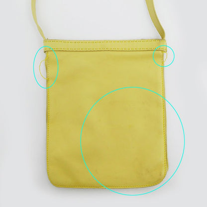 Hermes Tudu Punching Pochette Yellow Silver Hardware Shoulder Bag