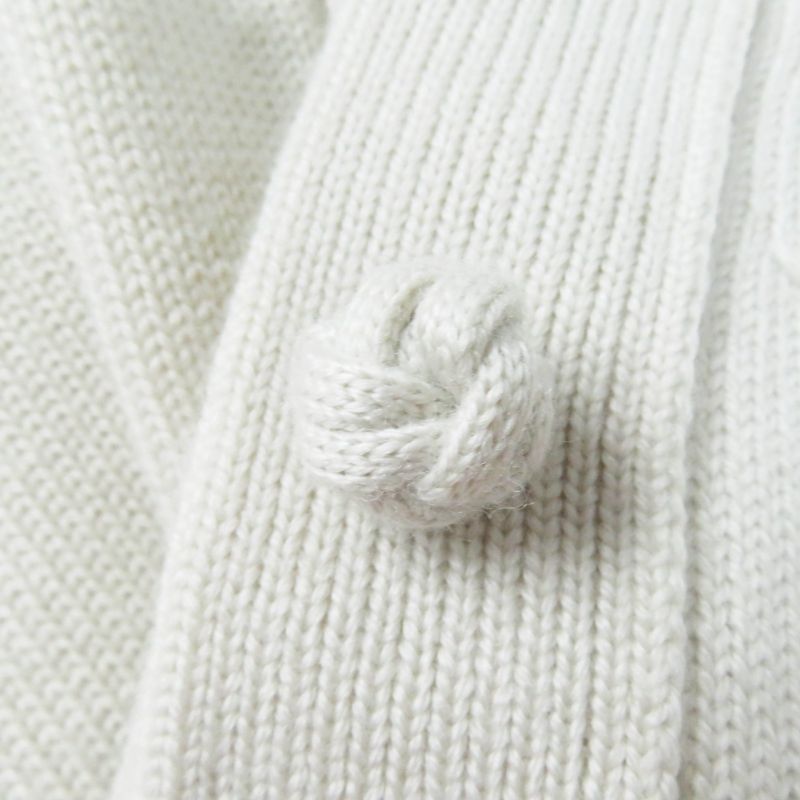 Hermes 22AW 2h2704dn 100% Wool Silk Long Length Knitted Cardigan With Bell