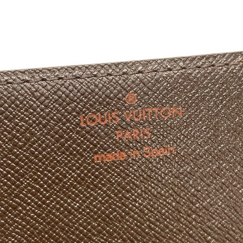 Louis Vuitton Damier Enveloppe Carte De Visite N62920 Ebène Card Case