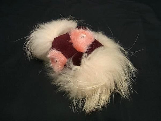 Fendi Bag Bugs Monster Fur Key Holder Key Ring Charm Beige And Multicolored