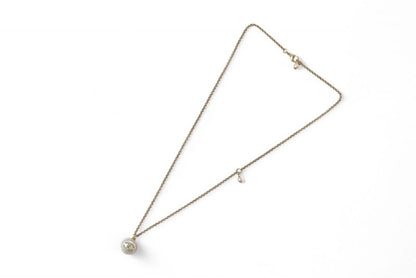 Chanel Necklace Pendant 2way Chanel Coco Mark CC Circle Motif Rhinestone Gold