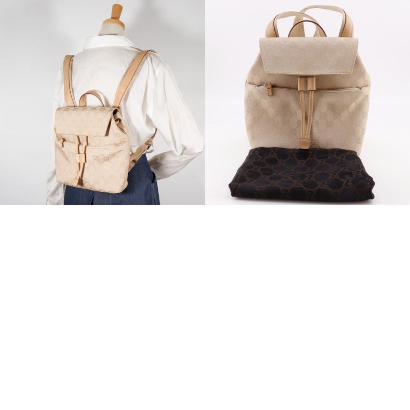 Gucci Backpack 003.0242 GG Canvas Beige Women's Backpack/daypack