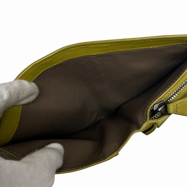 Bottega Veneta Intrecciato 132357 Kiwi Bifold Wallet Unisex