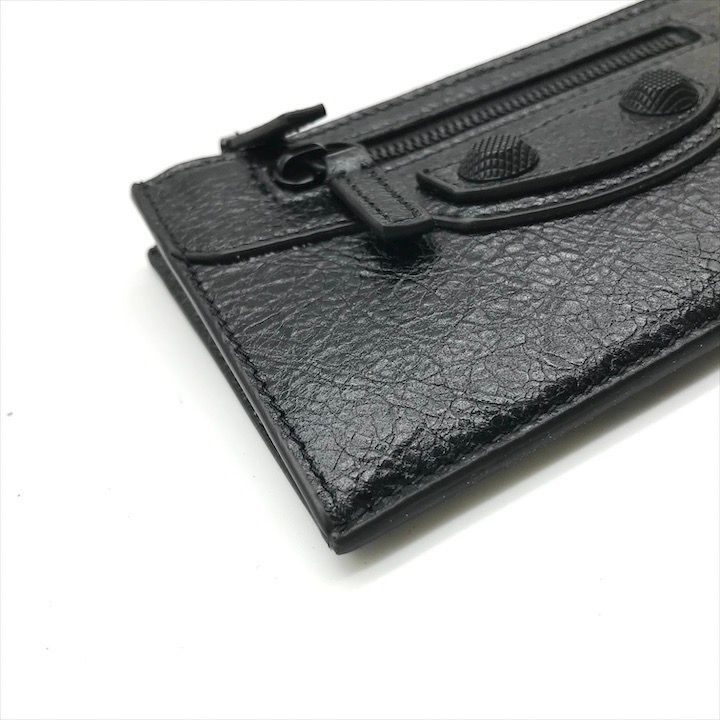 Balenciaga City Long Coin Card Case Holder Wallet Black Not Available in Japan