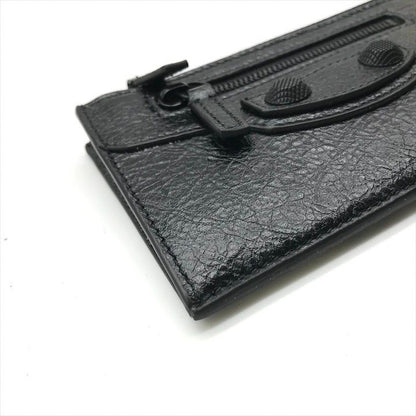 Balenciaga City Long Coin Card Case Holder Wallet Black Not Available in Japan