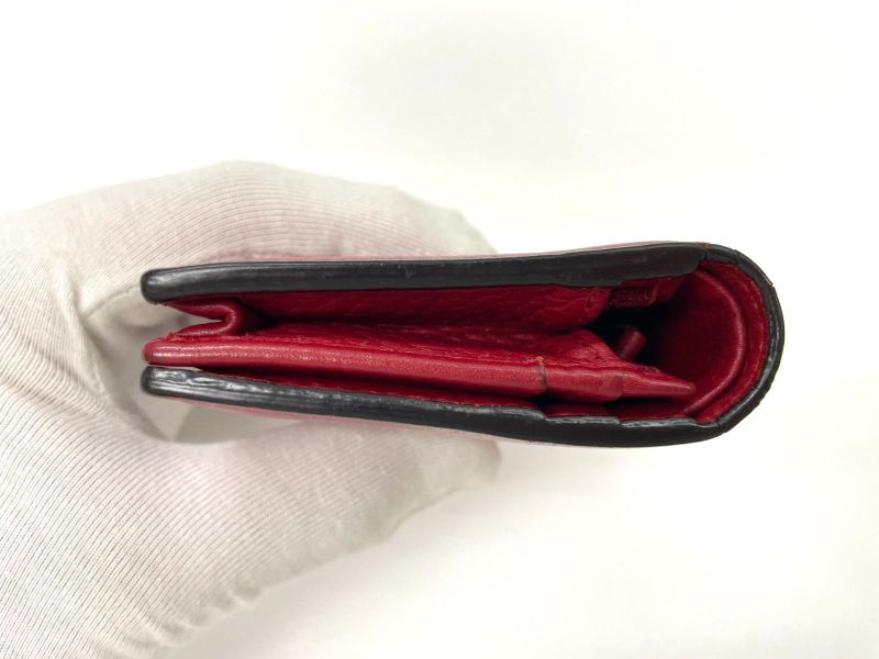 Gucci Animalier Taiga Head Leather Compact Wallet 453169 Red Made In Italy