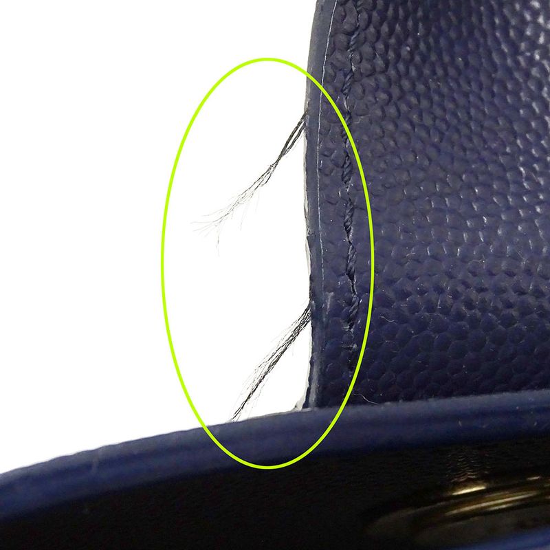 Chanel Bag Women's Brand Handbag Shoulder Bag 2way Caviar Skin Deauville Navy