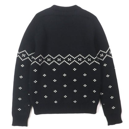  Saint Laurent Paris 2021 694838 100% Wool Reindeer Pattern Nordic Knit