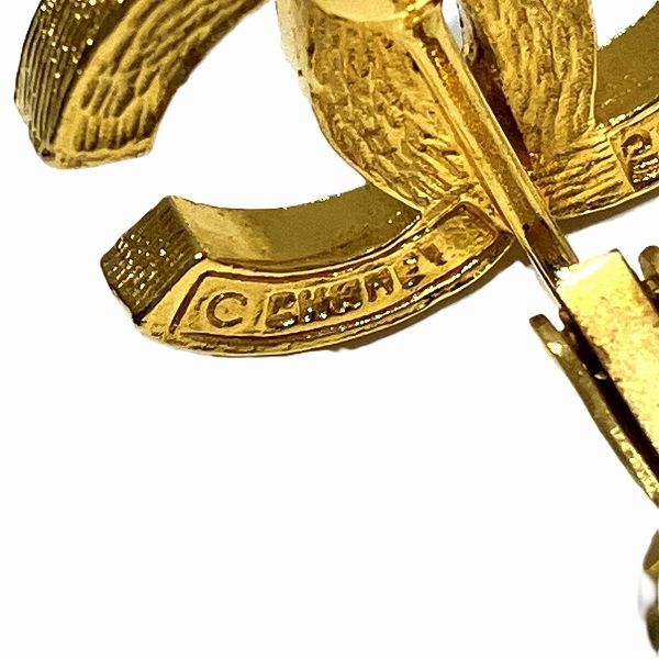 Chanel Coco Mark Rhinestone Branded Accessories Earrings Ladies