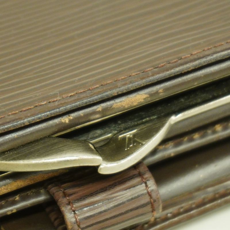 Louis Vuitton Wallet Epi Porte Monnaie Viennois M6324d Mocha Women's