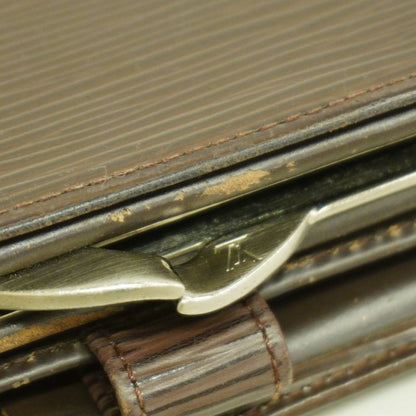 Louis Vuitton Wallet Epi Porte Monnaie Viennois M6324d Mocha Women's