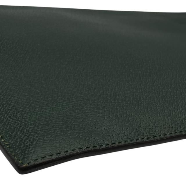Gucci 325783 Hysteria Clutch Bag Second Bag Document Bag Handbag Leather Green