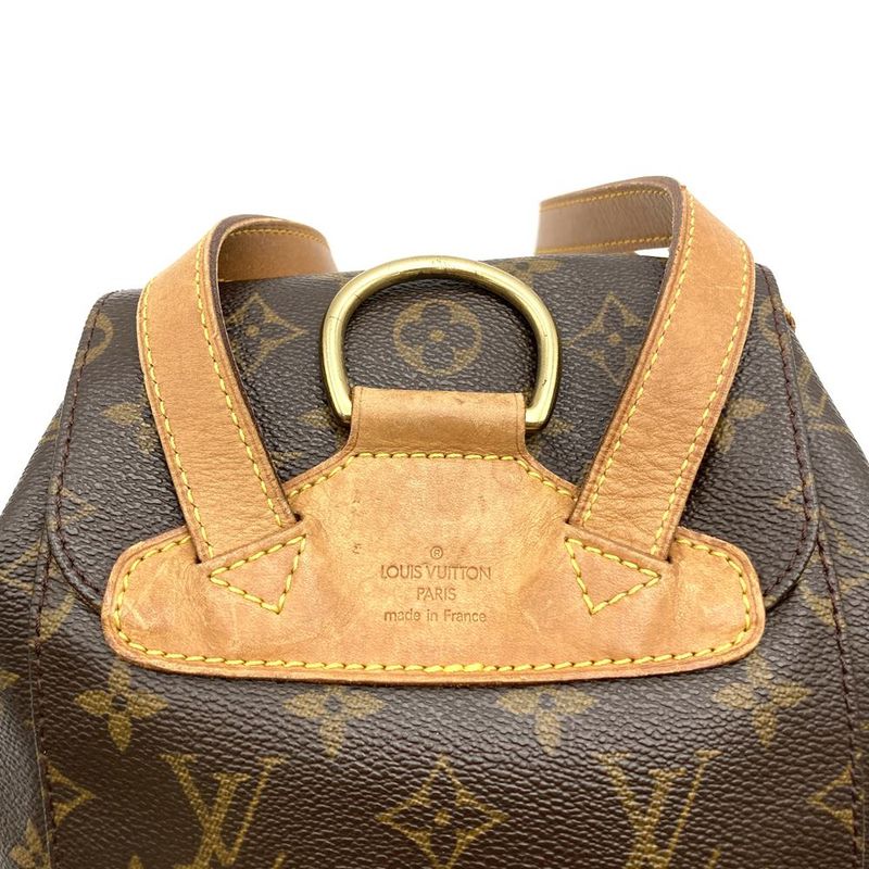 Louis Vuitton M51136 Montsourismm Backpack Daypack Brown Monogram Canvas Women