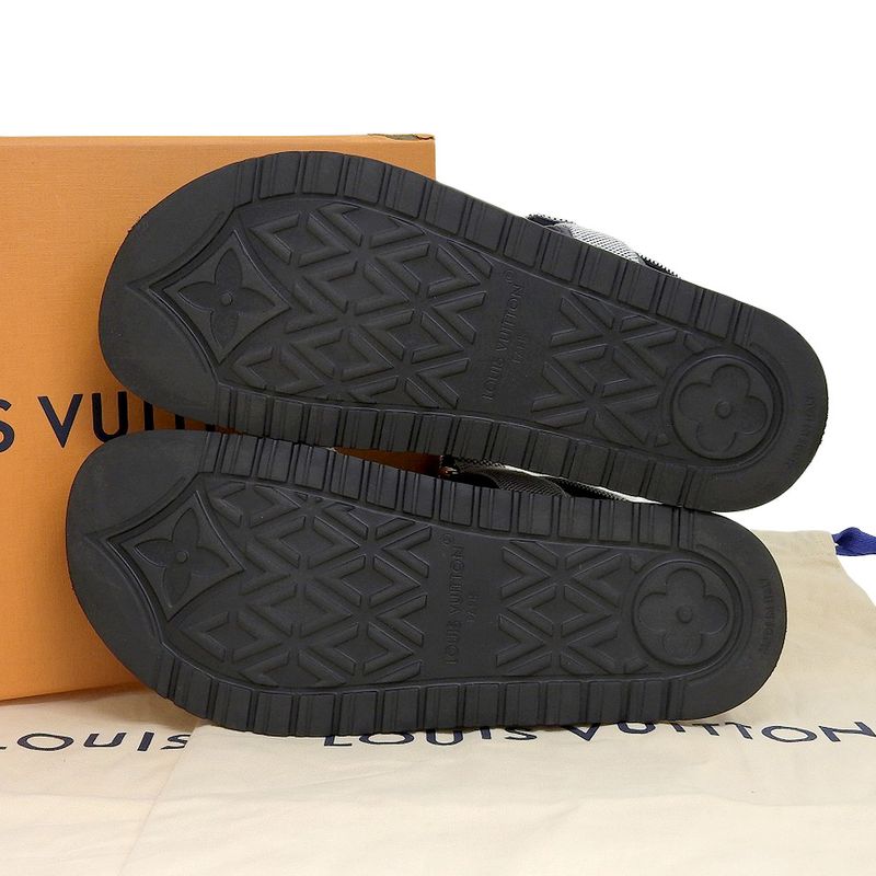 Super With Box Louis Vuitton 2024 Item LV Sunset Line Leather Sandals Shoes 37