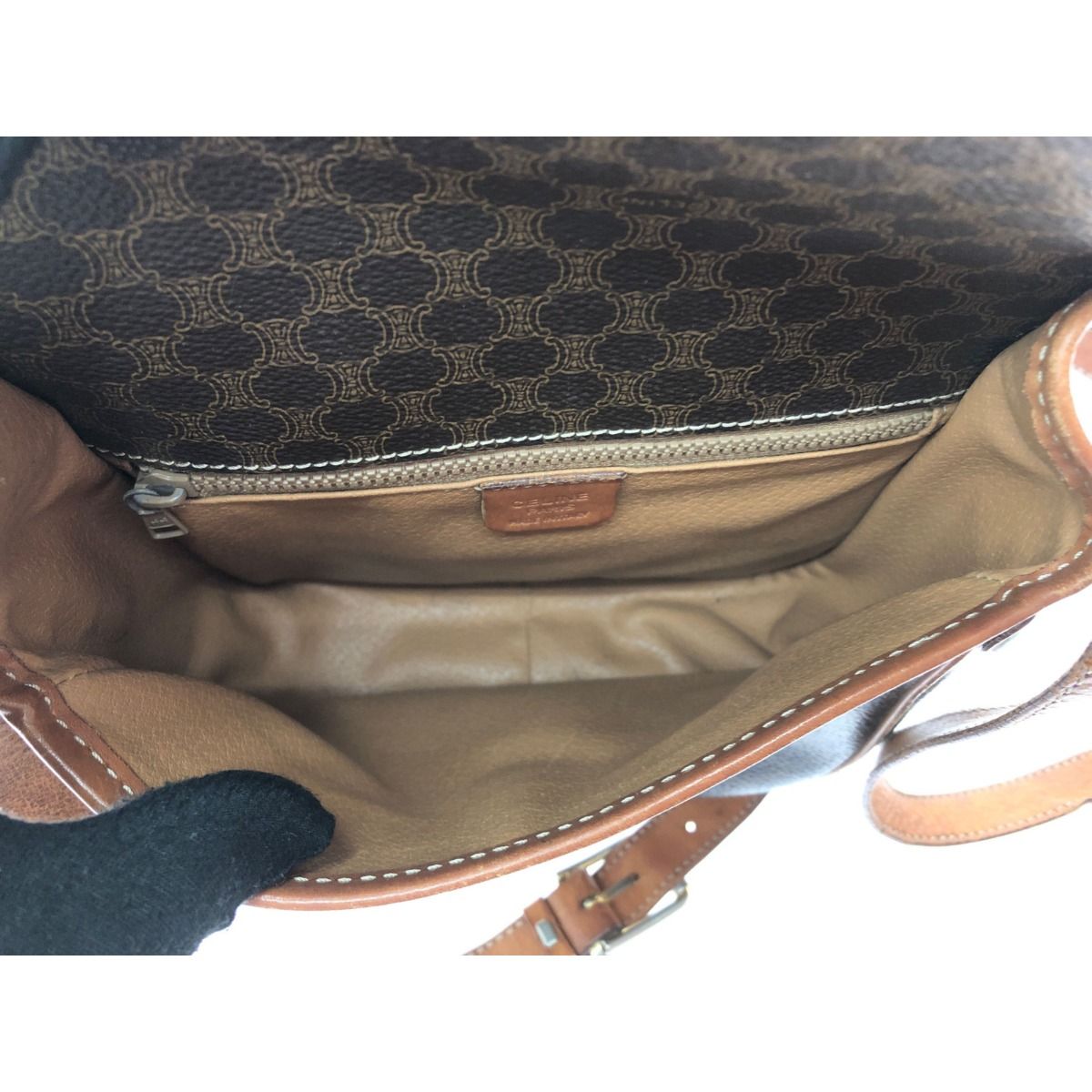 Celine Women's Shoulder Bag Crossbody Macadam Pattern Old Celine M92 Brown
