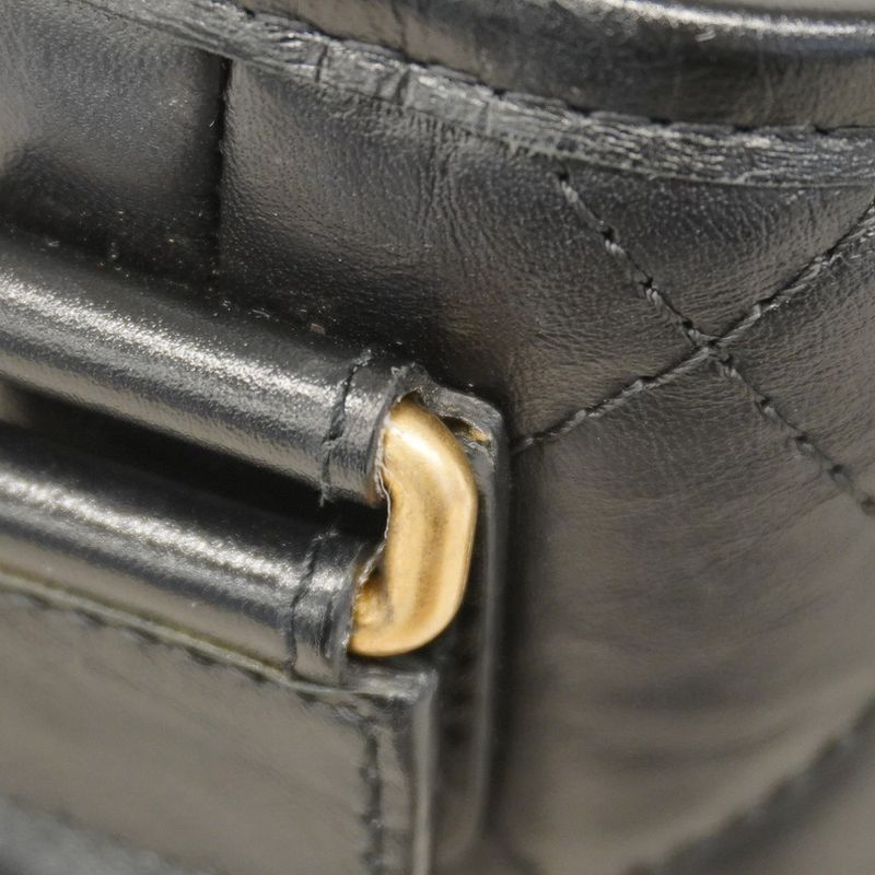 Chanel Shoulder Bag Gabrielle De Leather Black Gold/silver Hardware Women