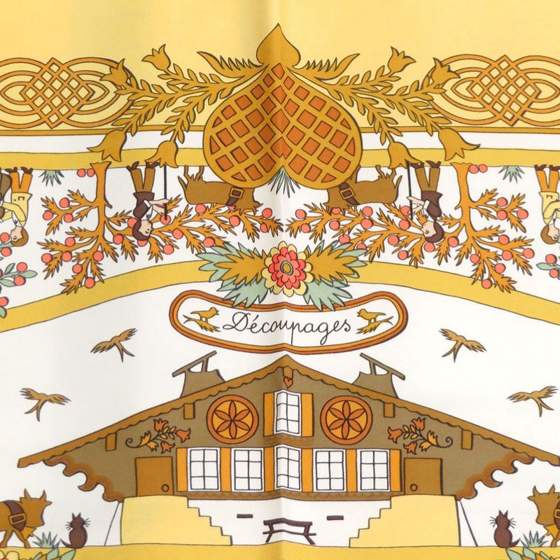 Hermes Carré 90 Decoupages Cut-out Silk Multicolor Scarf 0750 Hermes