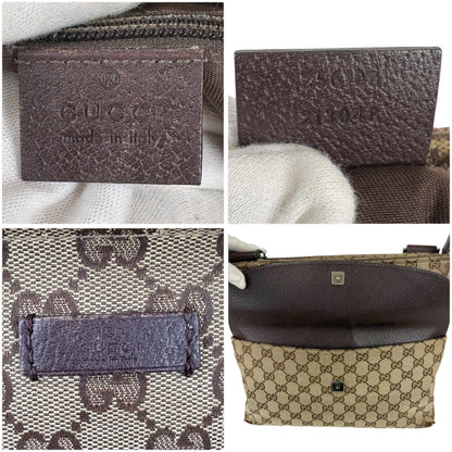 Gucci Sherry Line Shoulder Bag Crossbody Bag Gg Canvas Brown