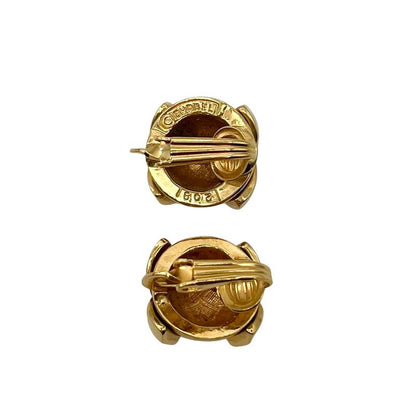 Chanel Earrings Metal Coco Mark Gold