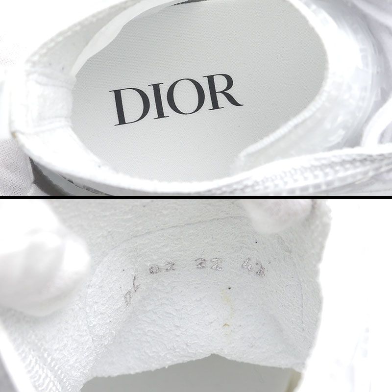 Dior B23 High Cut Sneakers Clear Transparent Size 42
