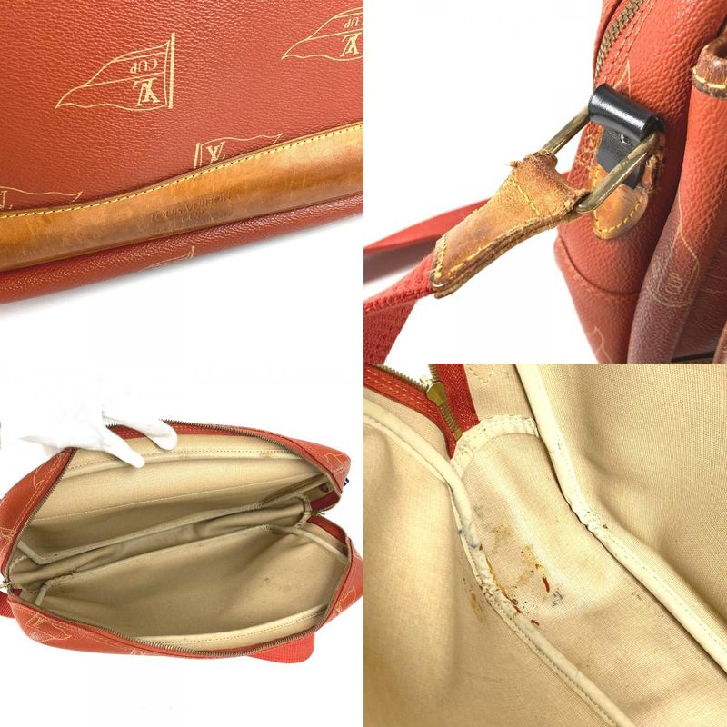 Louis Vuitton Shoulder Bag Calvi M80028 Canvas Avogany Orange