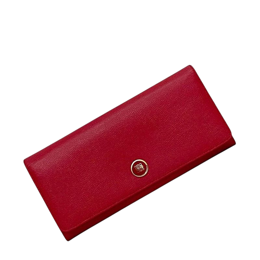 Loewe Foldable Long Wallet Continental Wallet Red Anagram Excellent Condition