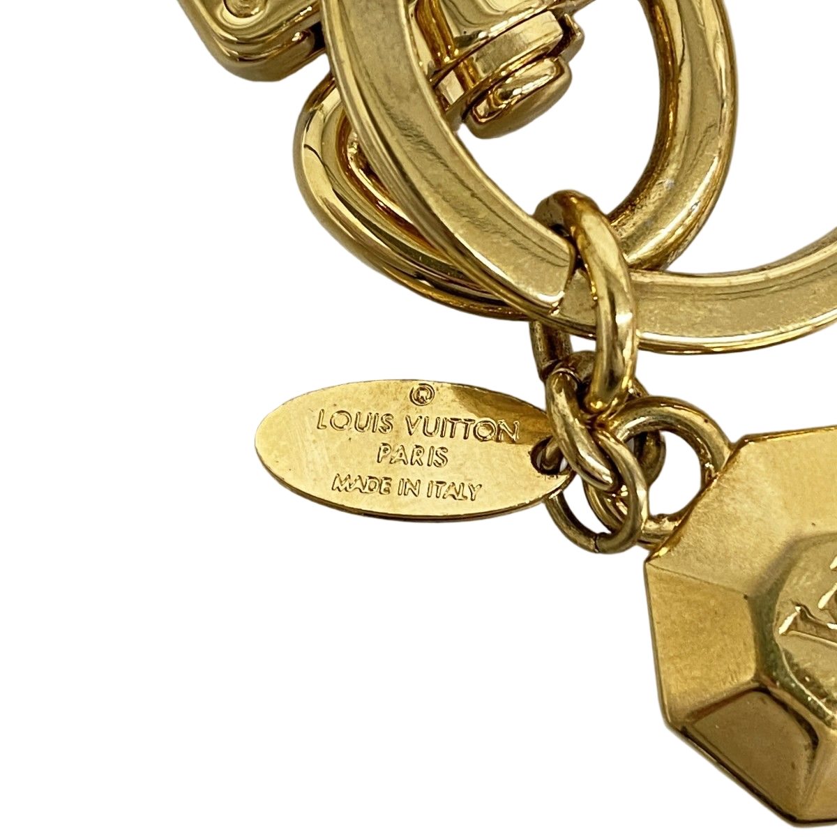 Louis Vuitton Key Holder Charm LV Facet Gold — view 2