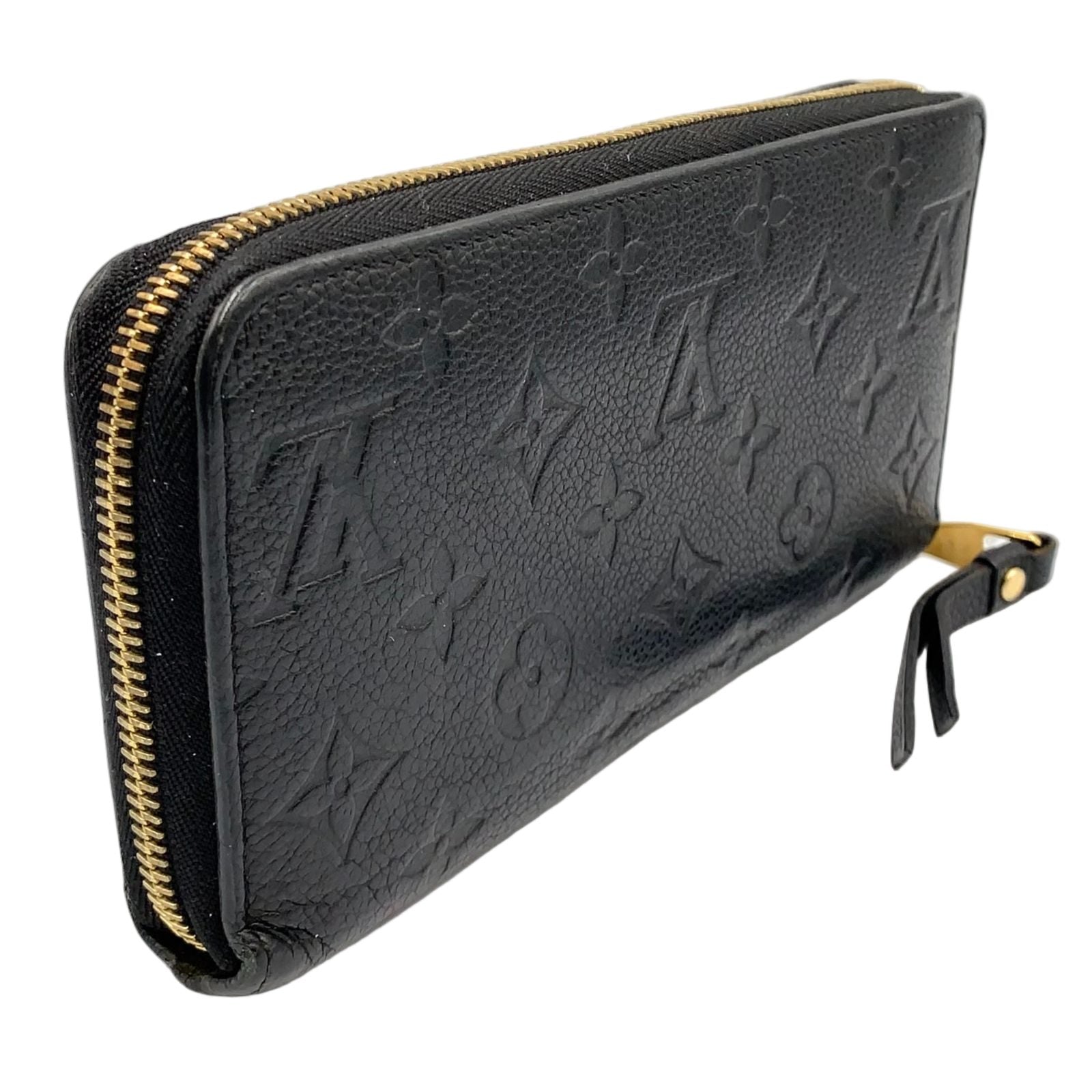 Louis Vuitton Zippy Wallet Monogram Empreinte Noir Leather Black Round Gold — view 2