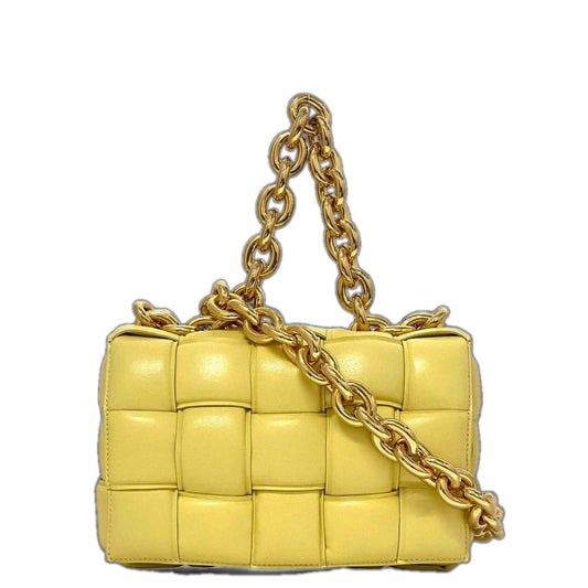 Bottega Veneta the Chain Cassette Shoulder Bag Light Yellow