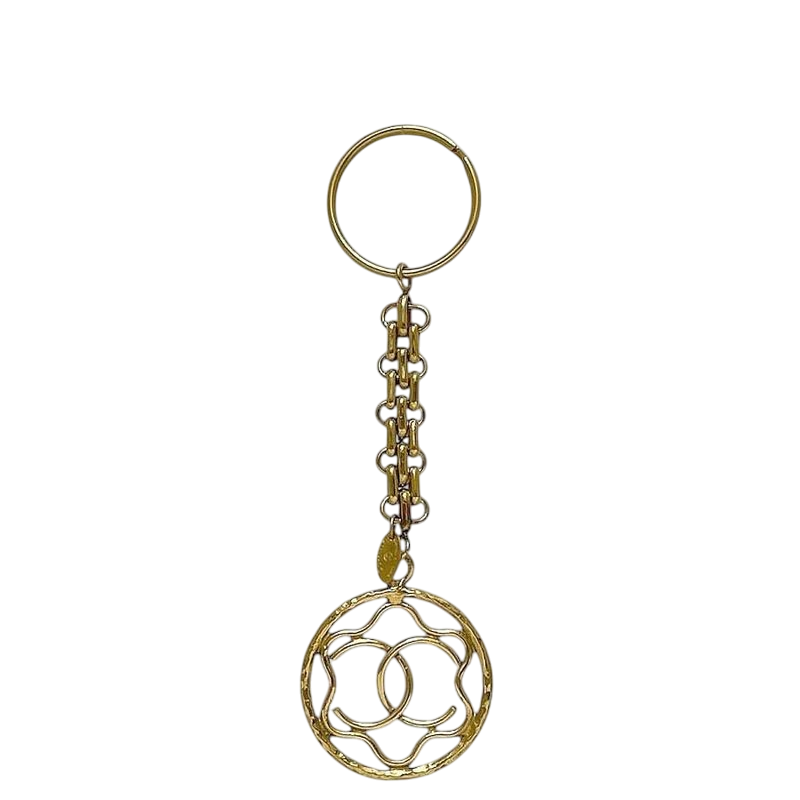 Chanel Key Holder Gold Coco Mark Excellent Condition GP Preowned Chanel