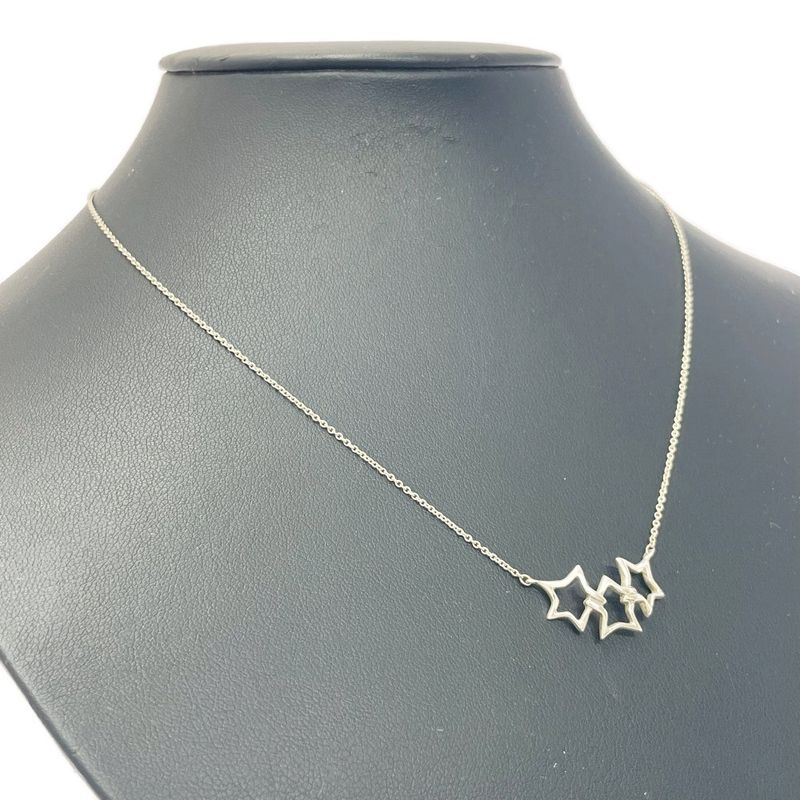 Tiffany & Co Silver Triple Star Necklace 2.2g 925 Engraved 426826 Necklace