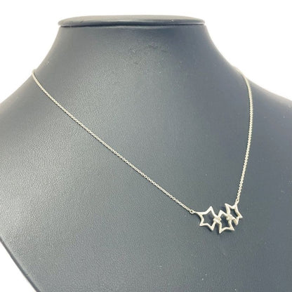 Tiffany & Co Silver Triple Star Necklace 2.2g 925 Engraved 426826 Necklace