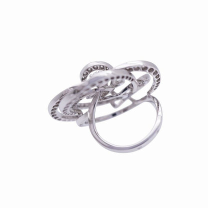 Chanel Camellia Oval Diamond 08ct / 140 Diamonds 181ct Diamond #51 18K White